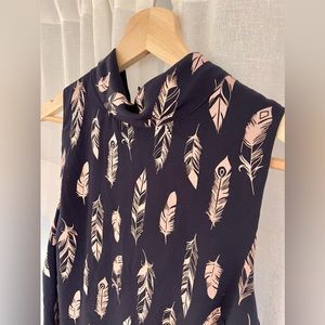 Lumiére High Neck Navy Dress